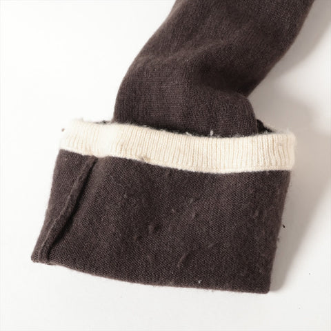 CHANEL 05C cashmere sports line logo zip-up 40 Parker Brown WS16083