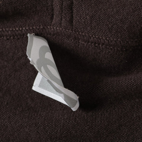 CHANEL 05C cashmere sports line logo zip-up 40 Parker Brown WS16083