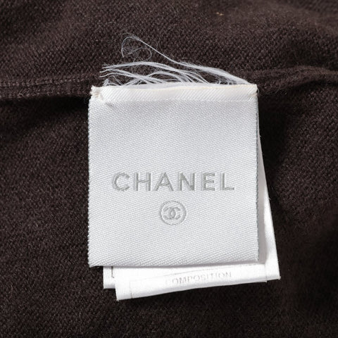 CHANEL 05C cashmere sports line logo zip-up 40 Parker Brown WS16083