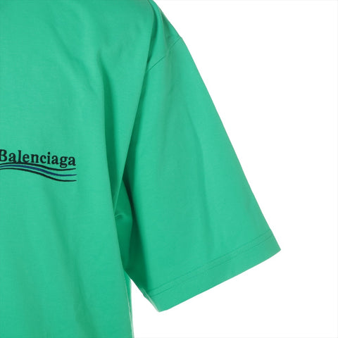 BALENCIAGA Campaign Logo 2023 Cotton XS Short sleeve T-shirt green WS16085