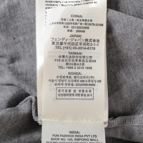 FENDI Logo 2019 Cotton XXS Short sleeve T-shirt gray WS16086