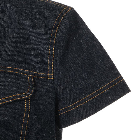 CHANEL Denim short sleeve jacket 1997 E97 40 Jacket Blue indigo WS16088