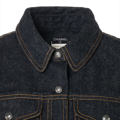 CHANEL Denim short sleeve jacket 1997 E97 40 Jacket Blue indigo WS16088