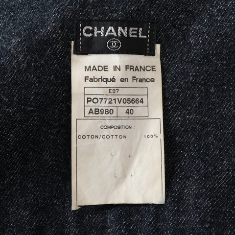 CHANEL Denim short sleeve jacket 1997 E97 40 Jacket Blue indigo WS16088