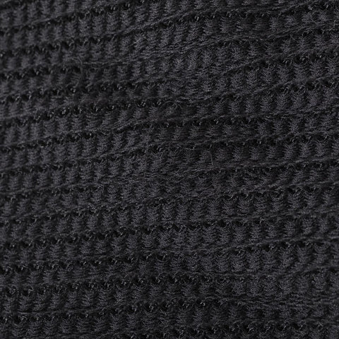 CHANEL Pleated cotton rayon knit size 36 2014 Short sleeve shirt black WS16089