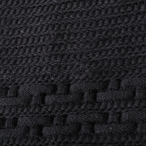 CHANEL Pleated cotton rayon knit size 36 2014 Short sleeve shirt black WS16089