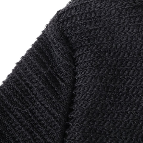 CHANEL Pleated cotton rayon knit size 36 2014 Short sleeve shirt black WS16089