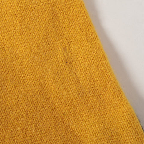 CHANEL Cashmere COCO Mark Button 96A 1996 cardigan yellow WS16091