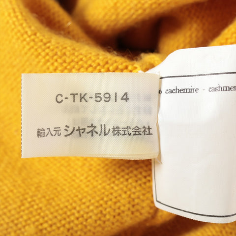 CHANEL Cashmere COCO Mark Button 96A 1996 cardigan yellow WS16091