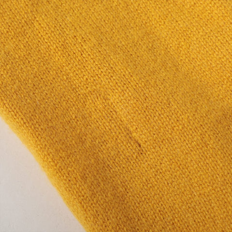 CHANEL Cashmere COCO Mark Button 96A 1996 cardigan yellow WS16091