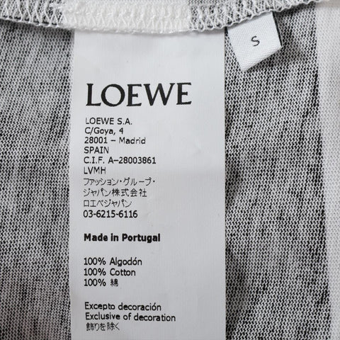 LOEWE Black Border Logo Cotton S Short sleeve T-shirt white WS16092