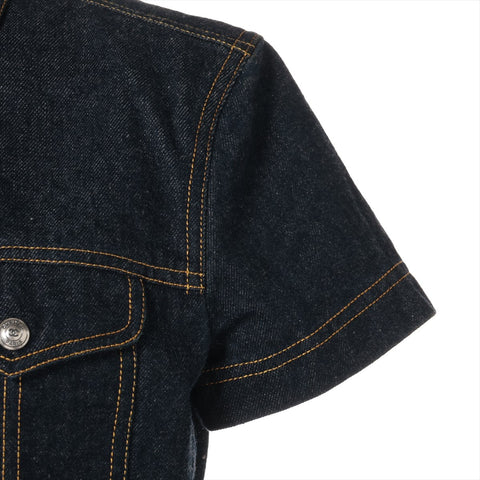 CHANEL Denim short sleeve jacket 1997 E97 40 Jacket Blue indigo WS16093