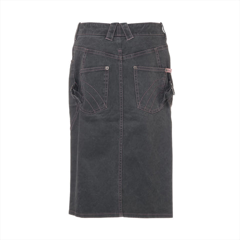 Christian Dior 2003 Stitch Denim skirt blue WS16094