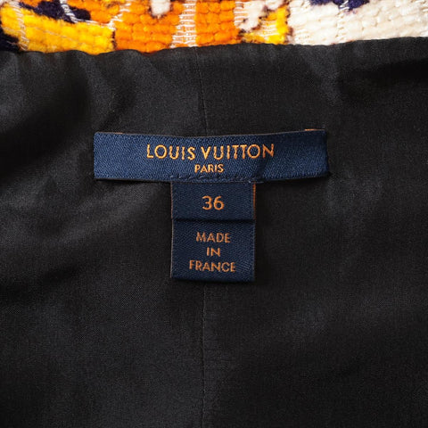 LOUIS VUITTON Cotton All-Over Print Short Sleeve Stainless Steel Dress 2020 one piece multicolor WS16095