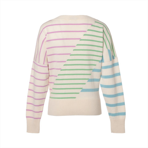 CHANEL cashmere 2020 COCO Mark Multicolor Border 38 Long sleeve shirt multicolor WS16097