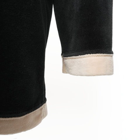 FENDI Velour cotton logo top Long sleeve shirt black WS16098