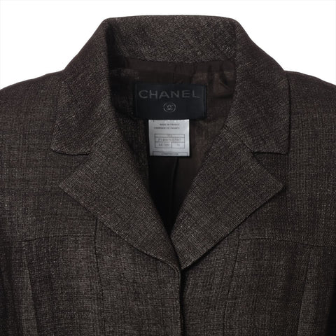 CHANEL 99A Wool Long 38 1999 coat Brown WS16099
