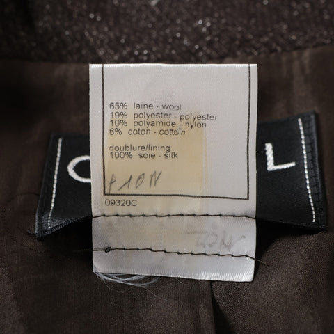 CHANEL 99A Wool Long 38 1999 coat Brown WS16099