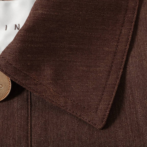 CELINE Linen Blend Triomphe Button Skirt Size 36 Set suit Brown WS16100