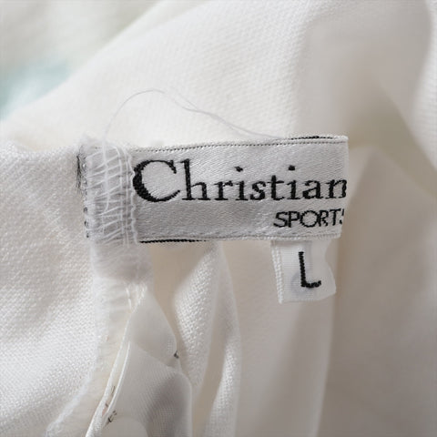 Christian Dior Cotton Sport Logo Polo Shirt Short sleeve shirt white WS16106