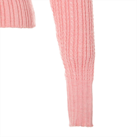 CHANEL 01A Turtleneck 2001 36 knit pink WS16107