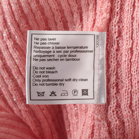 CHANEL 01A Turtleneck 2001 36 knit pink WS16107