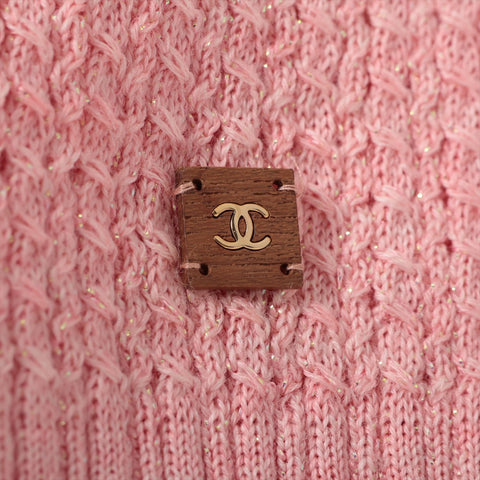CHANEL 01A Turtleneck 2001 36 knit pink WS16107