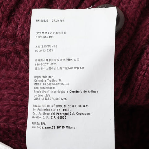 Miu Miu Knit Wool Polyester 2015 cardigan Bordeaux WS16114