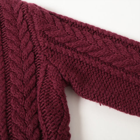 Miu Miu Knit Wool Polyester 2015 cardigan Bordeaux WS16114