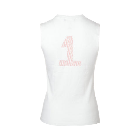 Christian Dior 38 Cotton Galliano Trotter 2004 Tank top white WS16116