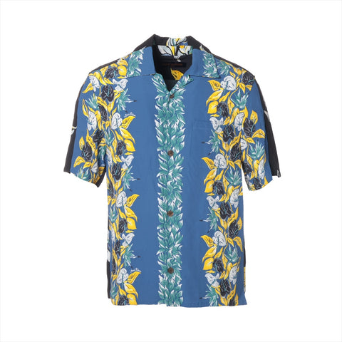 LOUIS VUITTON M Rayon Aloha Short sleeve shirt blue WS16122