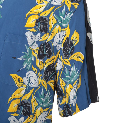 LOUIS VUITTON M Rayon Aloha Short sleeve shirt blue WS16122