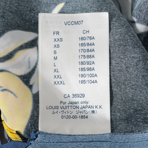 LOUIS VUITTON M Rayon Aloha Short sleeve shirt blue WS16122