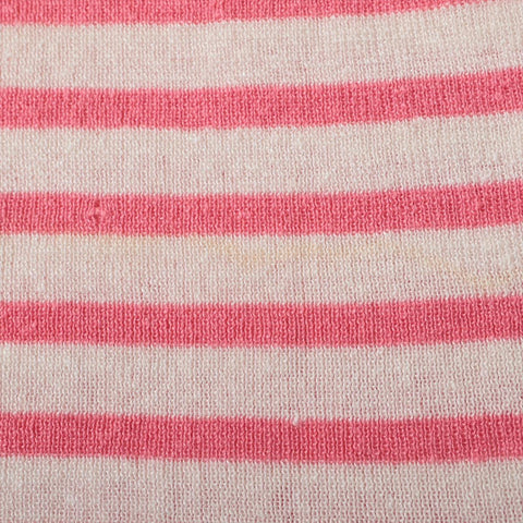 Christian Dior 34 Border Linen Silk Summer Knit Long sleeve shirt Pink x White WS16123