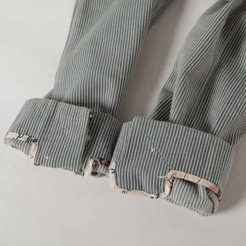 CHANEL Cotton No-collar 06C 2006 36 Tweed Rim Jacket green WS16127