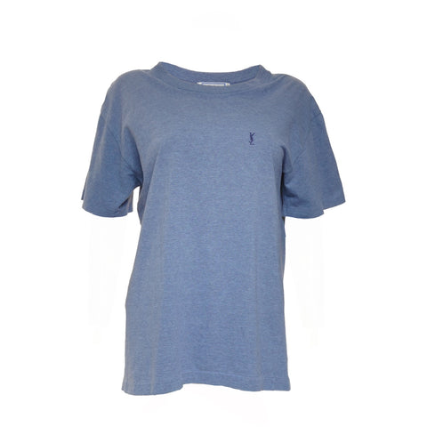 YVES SAINT LAURENT Cotton Logo L Short sleeve T-shirt blue WS16128
