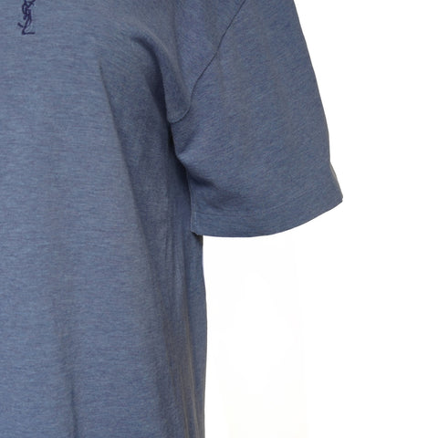 YVES SAINT LAURENT Cotton Logo L Short sleeve T-shirt blue WS16128