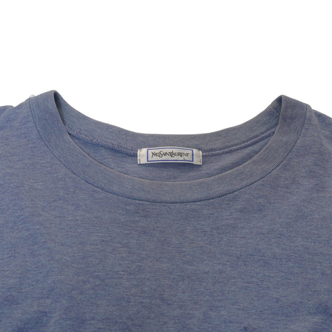 YVES SAINT LAURENT Cotton Logo L Short sleeve T-shirt blue WS16128