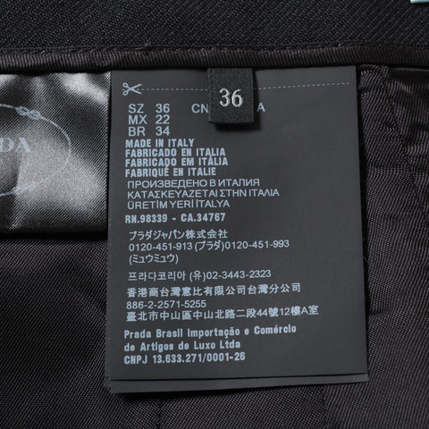 PRADA Wool Long 2024 36 skirt black WS16129