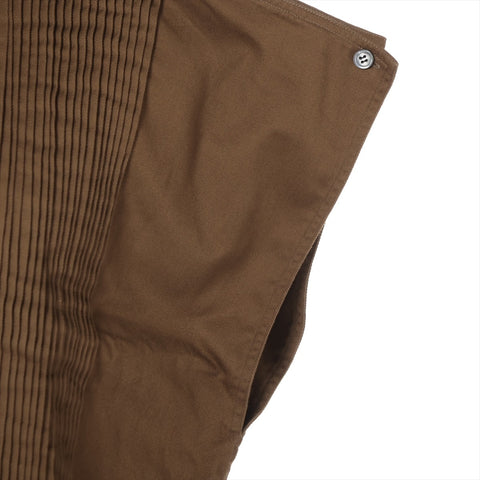 LOEWE Loewe side-open stand collar pintuck cotton bag, size 36 Tank top khaki WS16131