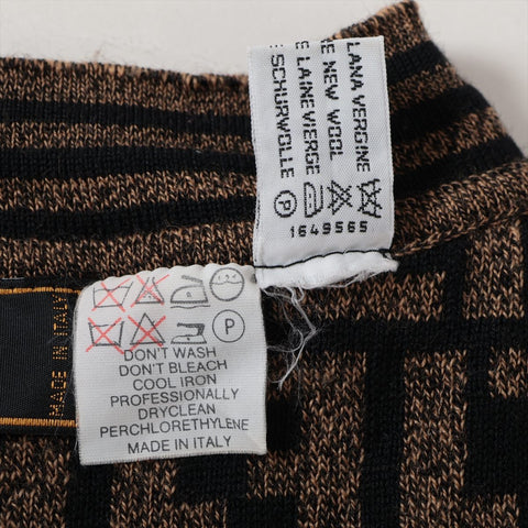 FENDI Zucca 38 wool knit Brown WS16133