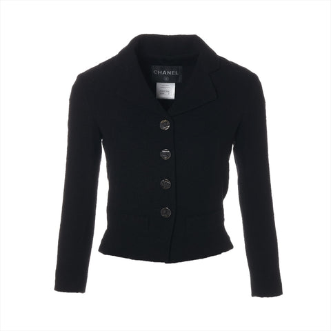 CHANEL Tweed 2011-2012 Rhinestone Buttons 34 Jacket black WS16136