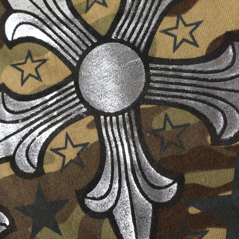 CHROME HEARTS Camouflage Camo Large Cotton Short sleeve T-shirt green WS16140