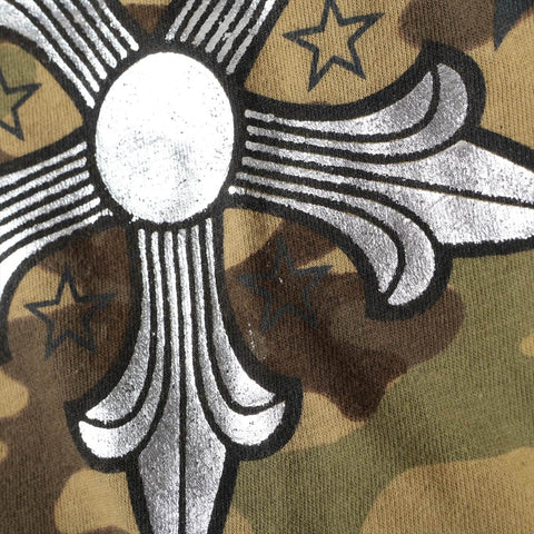 CHROME HEARTS Camouflage Camo Large Cotton Short sleeve T-shirt green WS16140