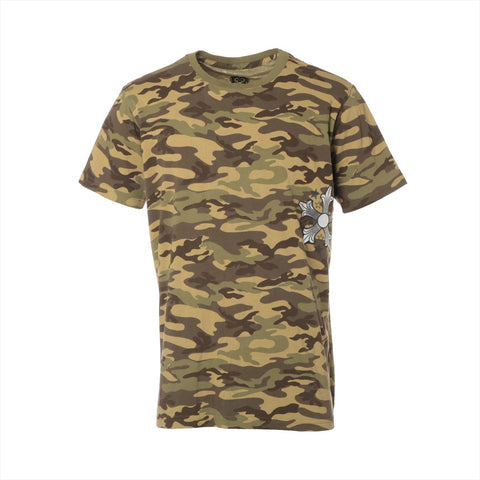 CHROME HEARTS Camouflage Camo Large Cotton Short sleeve T-shirt green WS16140