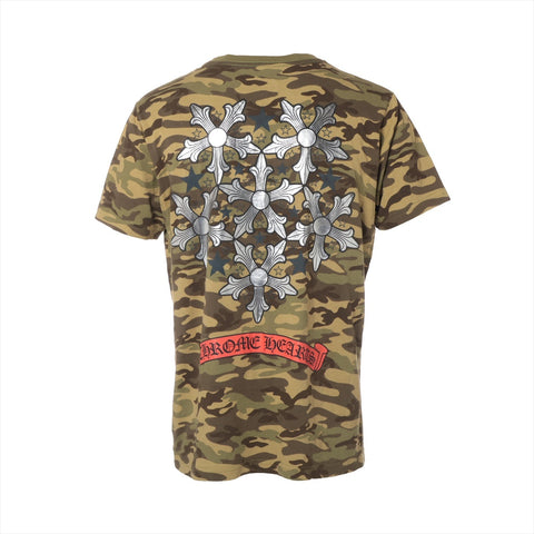 CHROME HEARTS Camouflage Camo Large Cotton Short sleeve T-shirt green WS16140