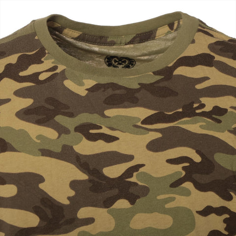 CHROME HEARTS Camouflage Camo Large Cotton Short sleeve T-shirt green WS16140
