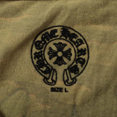 CHROME HEARTS Camouflage Camo Large Cotton Short sleeve T-shirt green WS16140