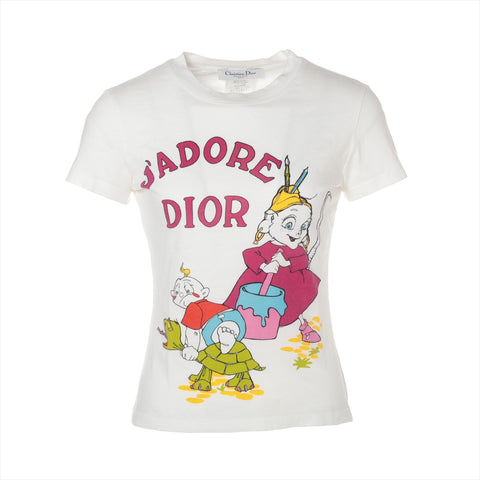 Christian Dior Cotton 2002 Galliano 38 Short sleeve T-shirt white WS16144