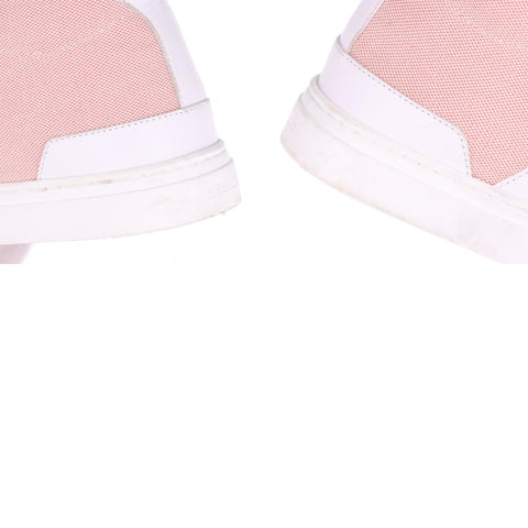 HERMES Daydream Framboise White Kelly Buckle High-Top Sneakers Taille: 36 (23-9,3 pouces) baskets toile rose WS16145